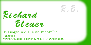 richard bleuer business card